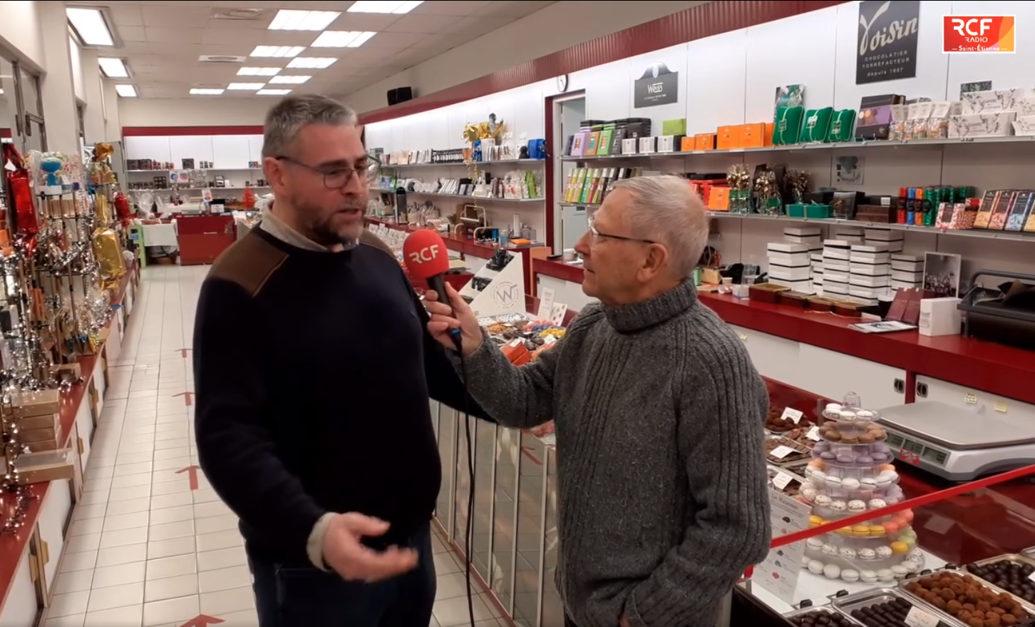 Accueil de RCF Saint-Etienne à la boutique