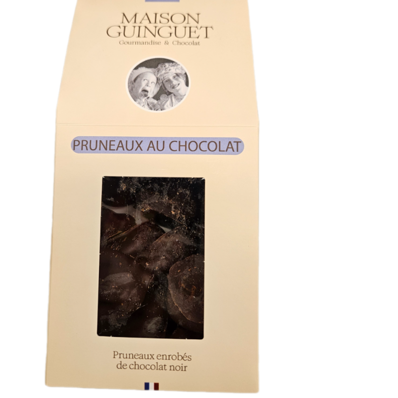 Étui pruneaux au chocolat noir Maison Guinguet