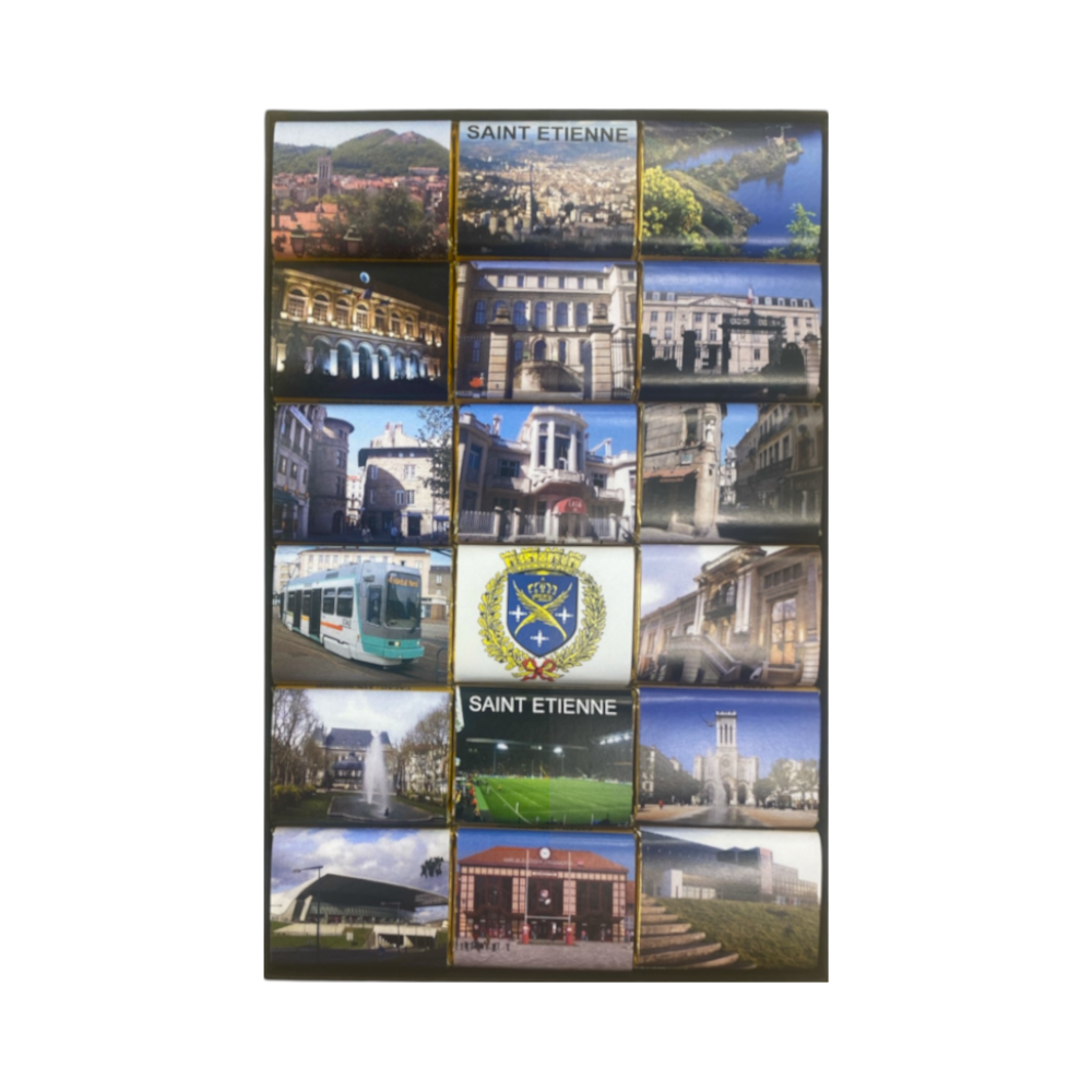 Coffret "Vues de Saint-Étienne" - Napolitains Chocolat au lait 35%