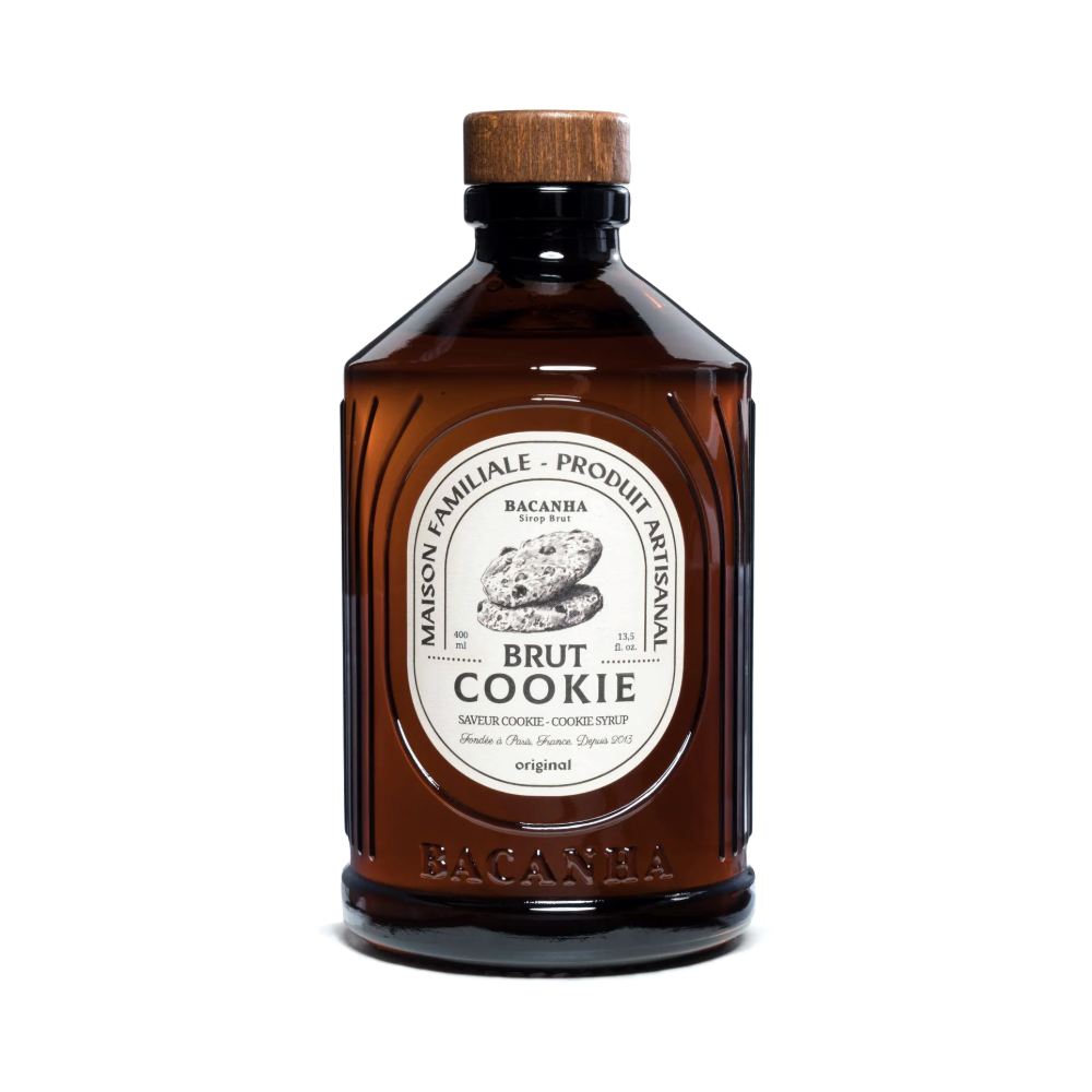 Sirop brut de cookie bio Bacanha, bouteille de 400 ml