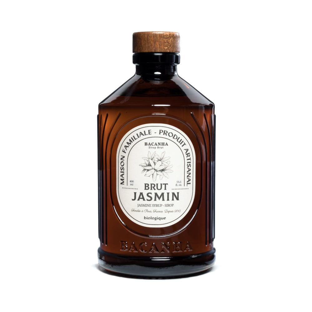 Sirop brut de jasmin bio Bacanha, bouteille de 400 ml