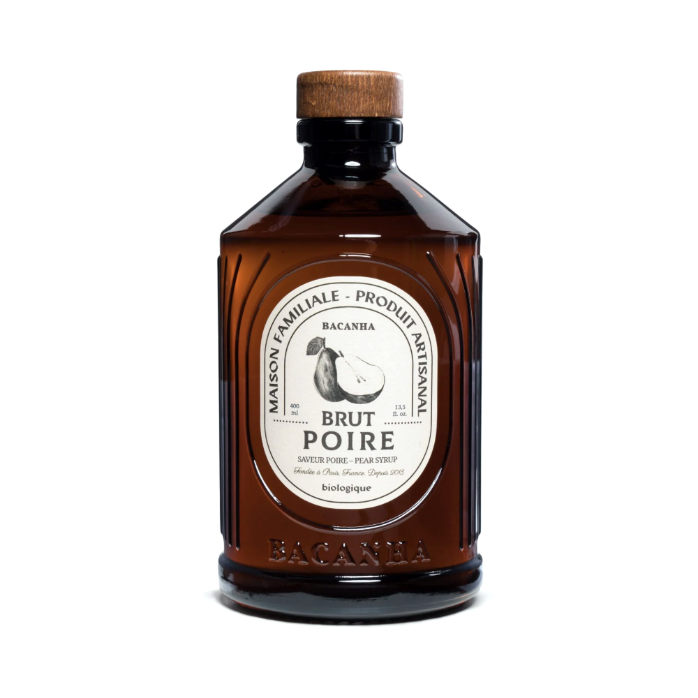 Sirop brut de poire bio Bacanha, bouteille de 400 ml