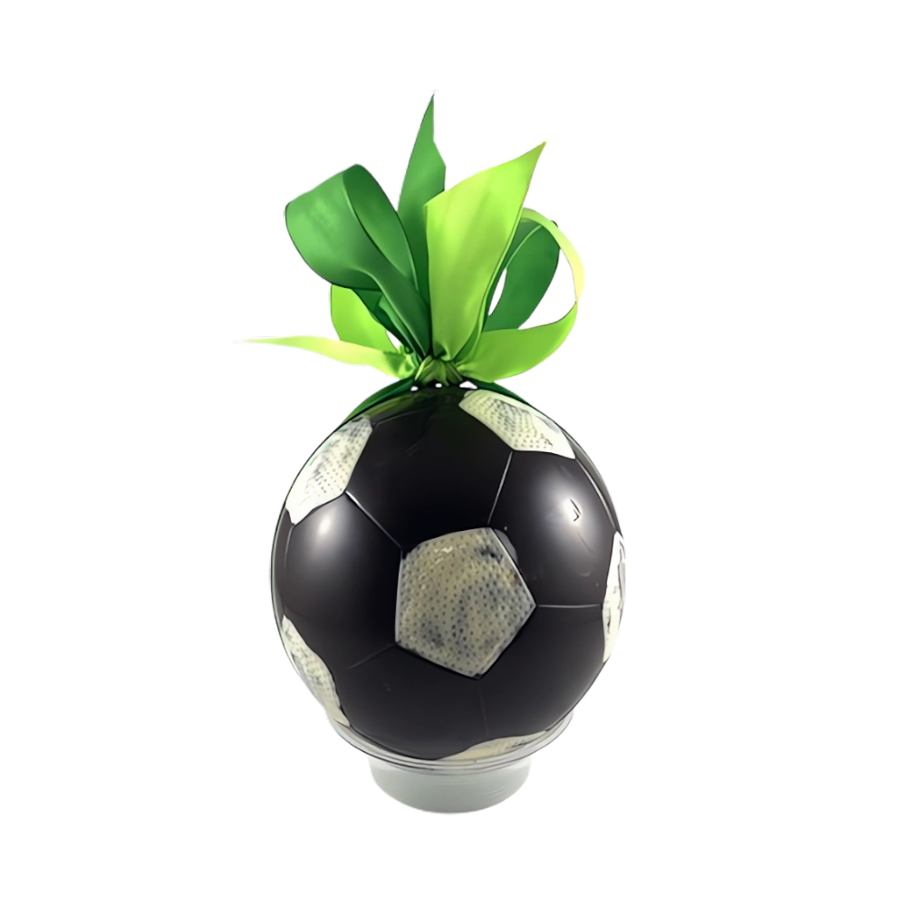 Moulage de Pâques Ballon de foot chocolat noir (garni)