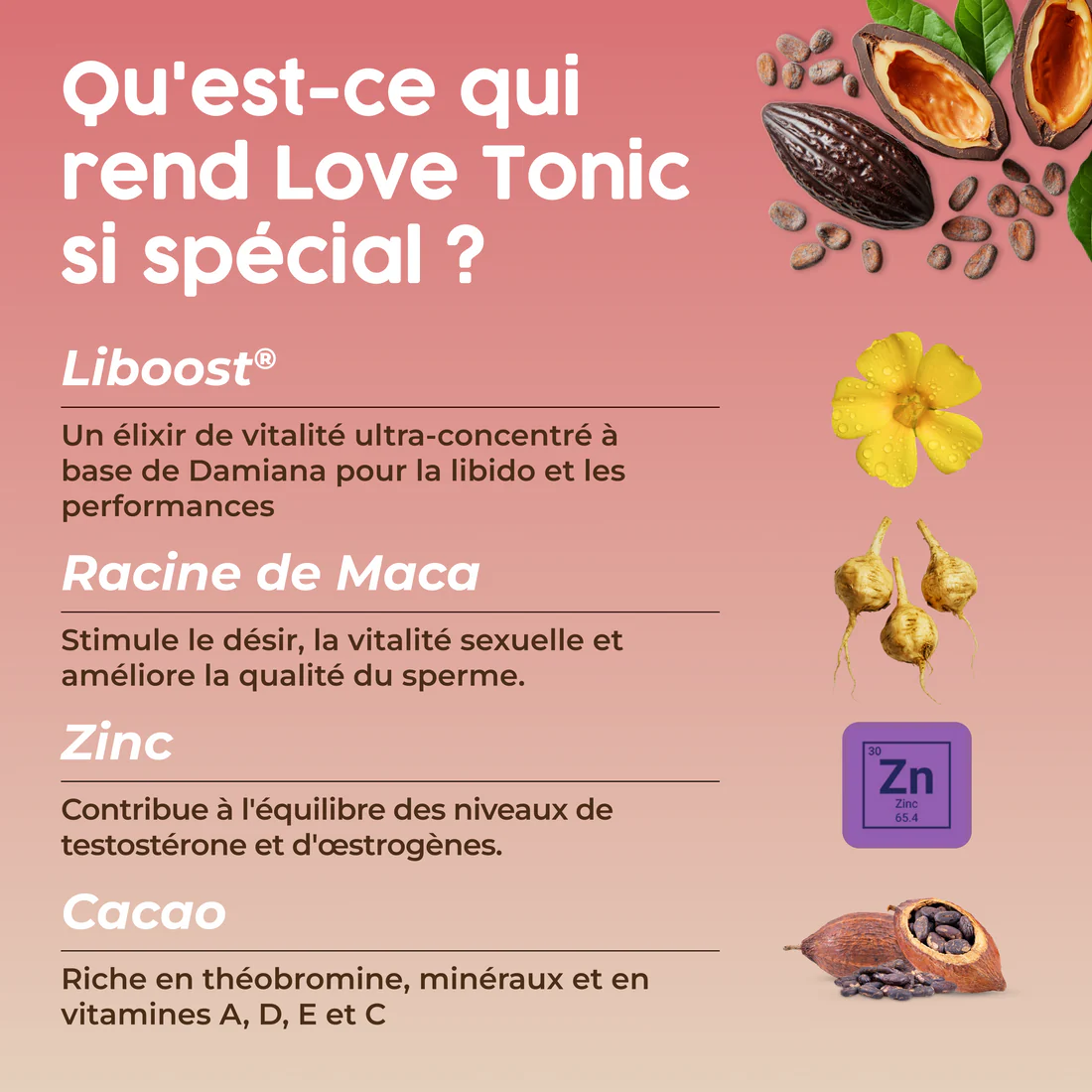 Tablette DELIKAO Love Tonic - chocolat au lait aphrodisiaque