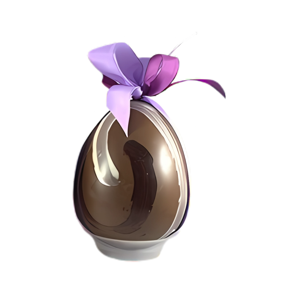 Moulage de Pâques Oeuf lisse n°2 chocolat au lait (garni)