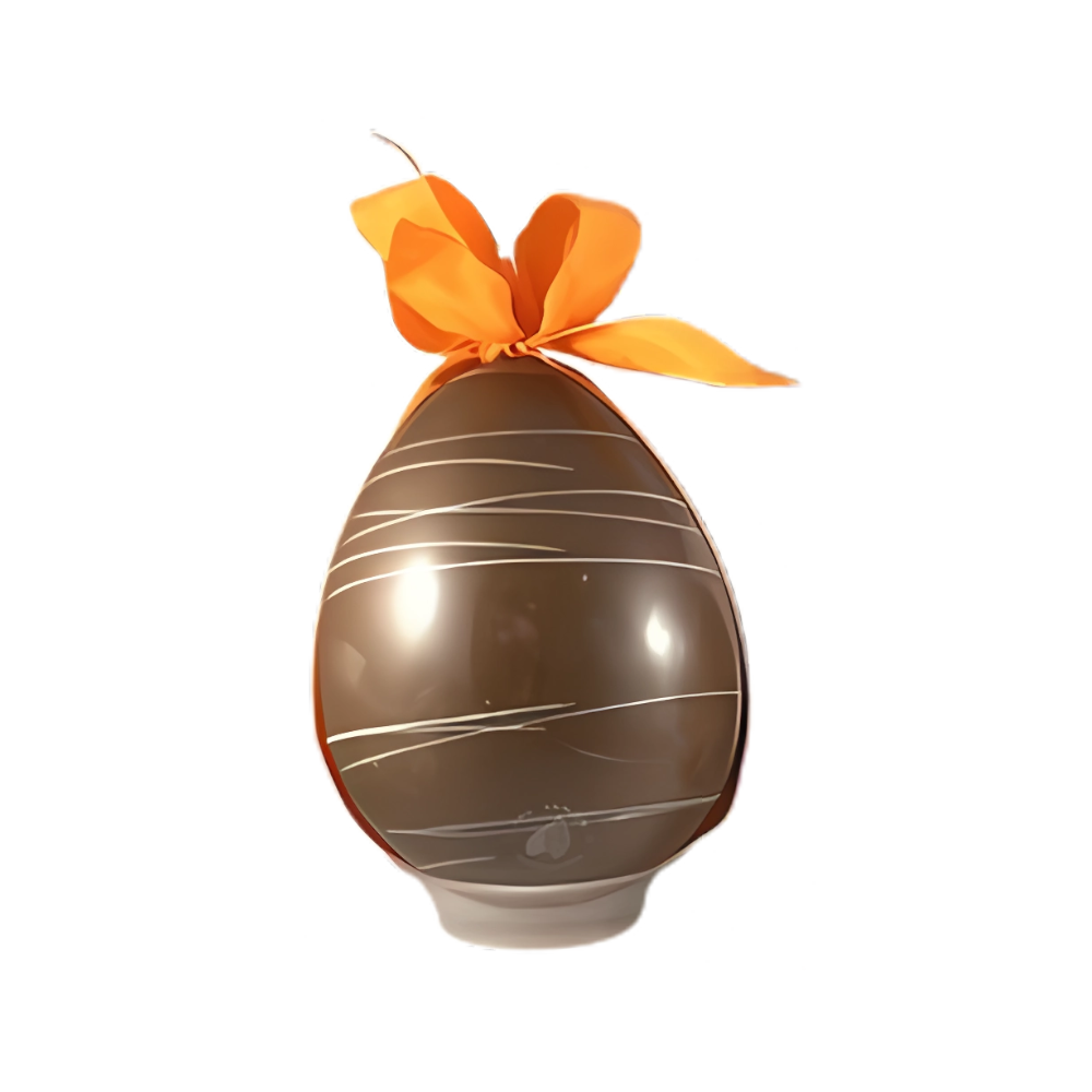 Moulage de Pâques Oeuf lisse n°3 chocolat au lait (garni)