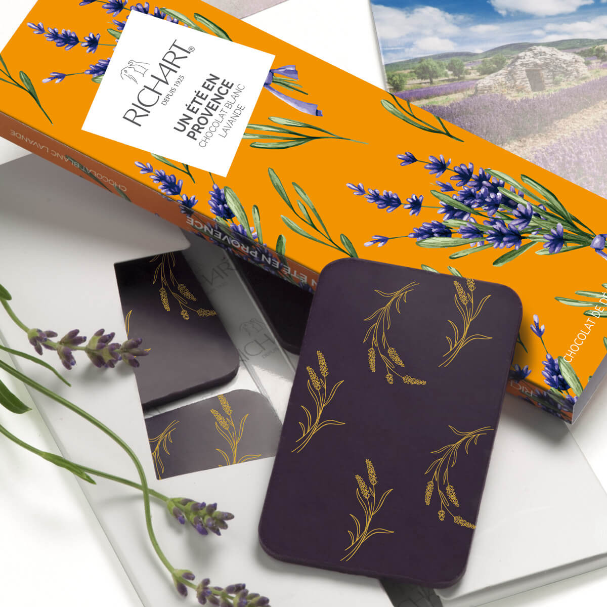 A summer in Provence (white chocolate with lavander)