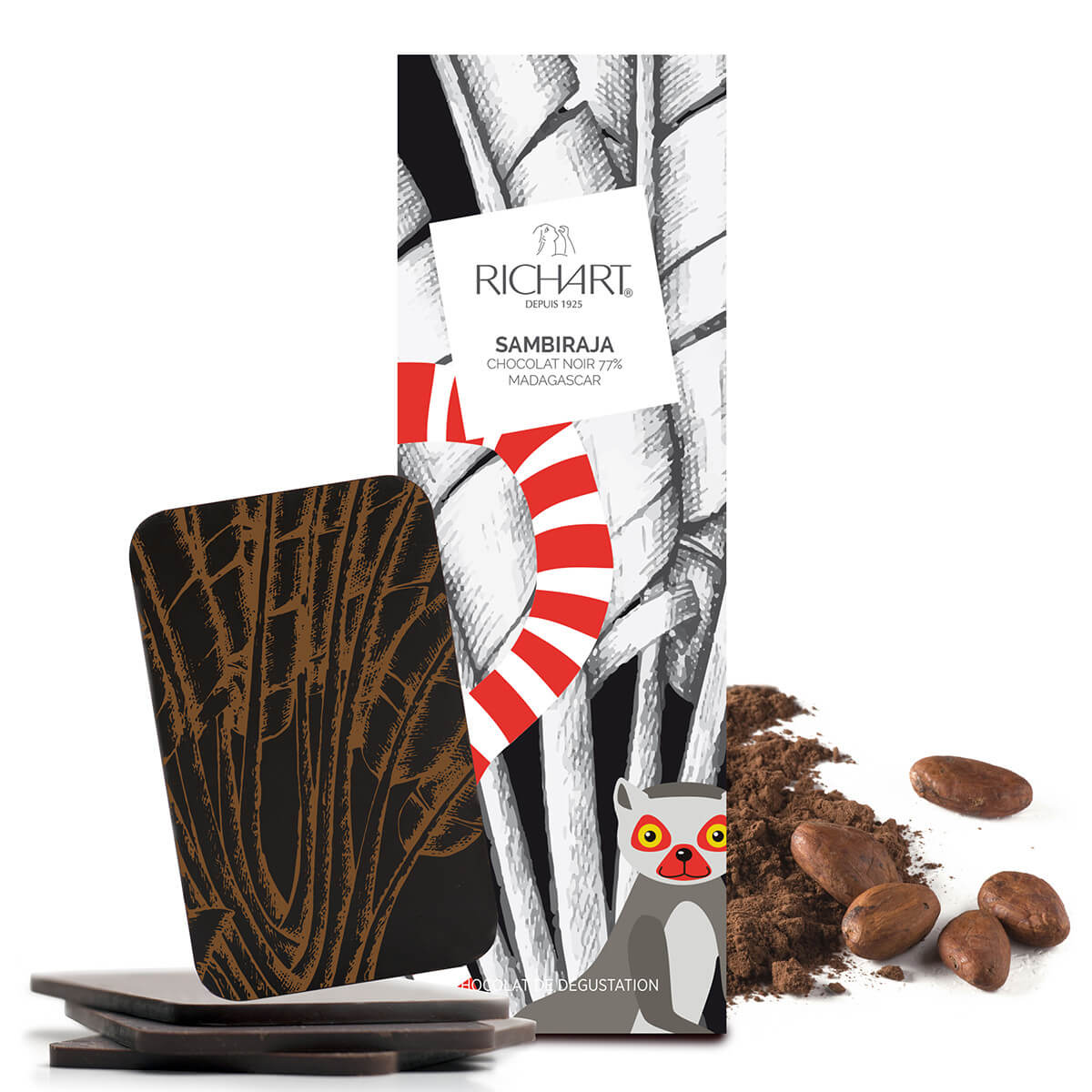 Tablette-écrin Sambiraja (chocolat noir 77% Madagascar)