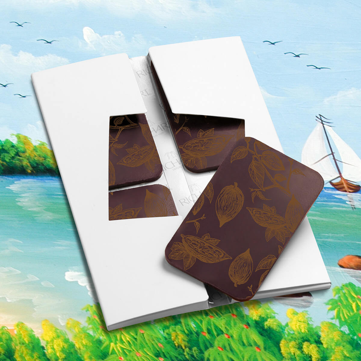 Tablette-écrin Santodino (chocolat noir 70% République Dominicaine)