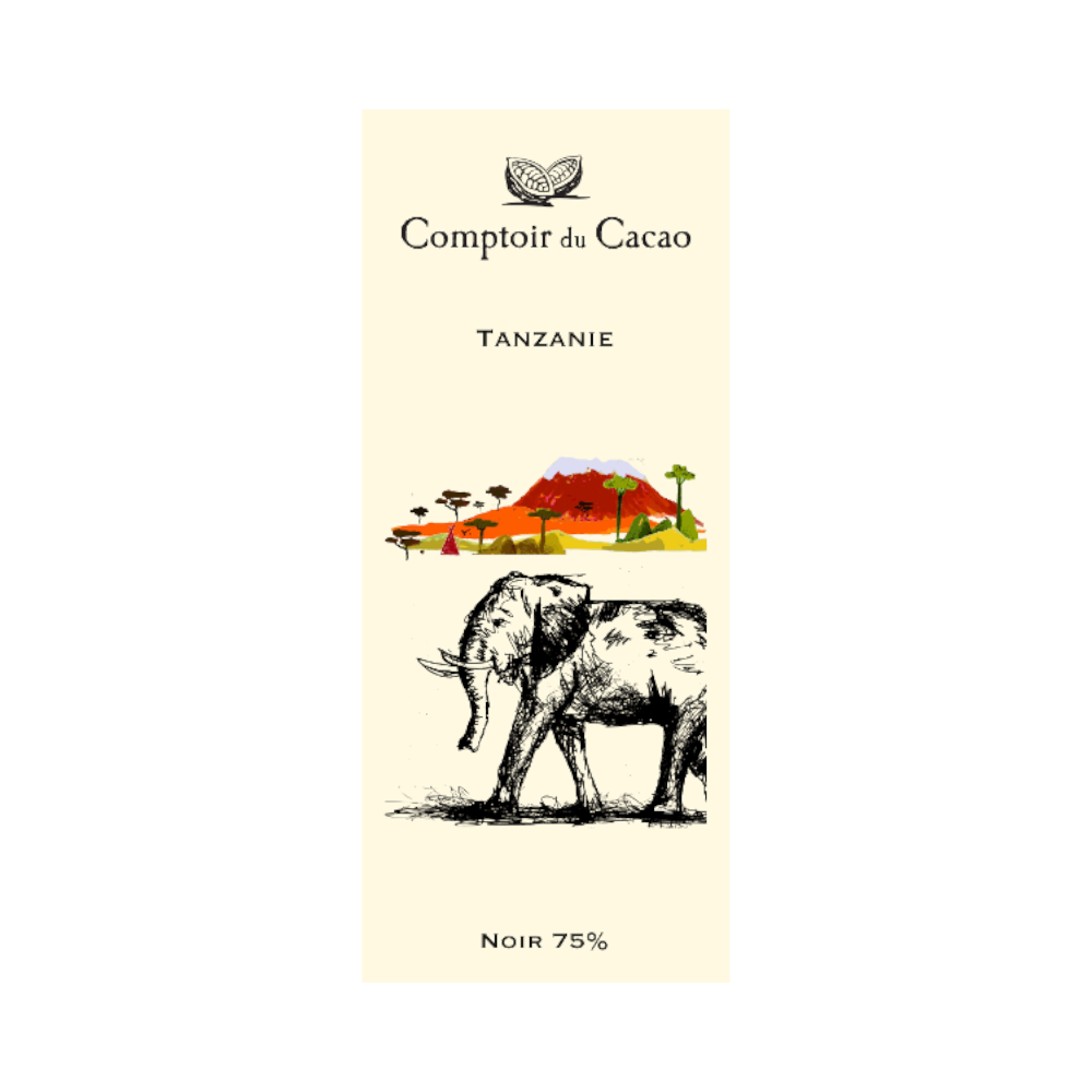 Tablette "LA ROUTE DES ORIGINES" ® Tanzanie chocolat noir 75%