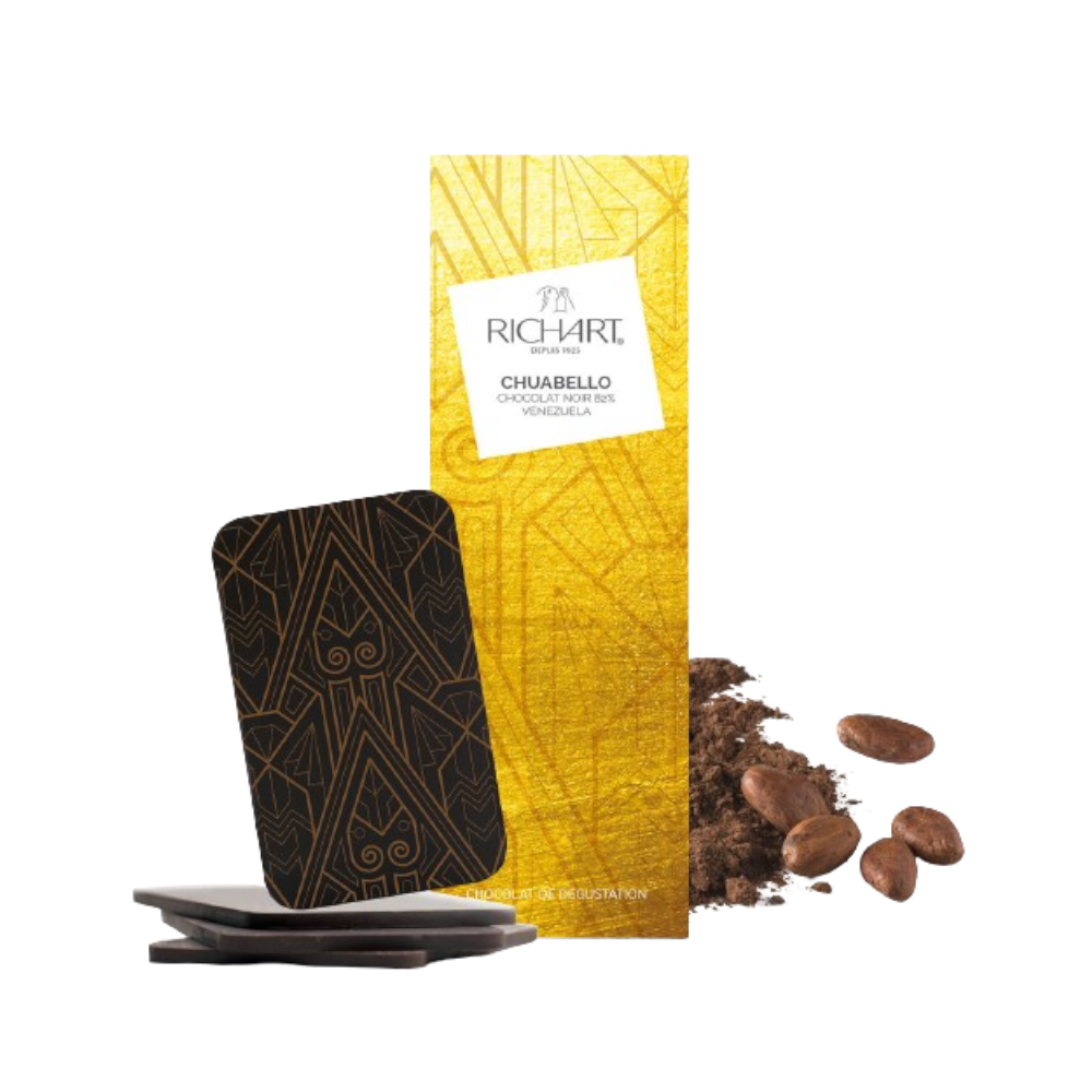 Tablette-écrin Chuabello (chocolat noir 82% Vénézuéla)