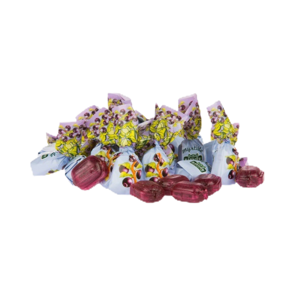 Blueberry-filled candies