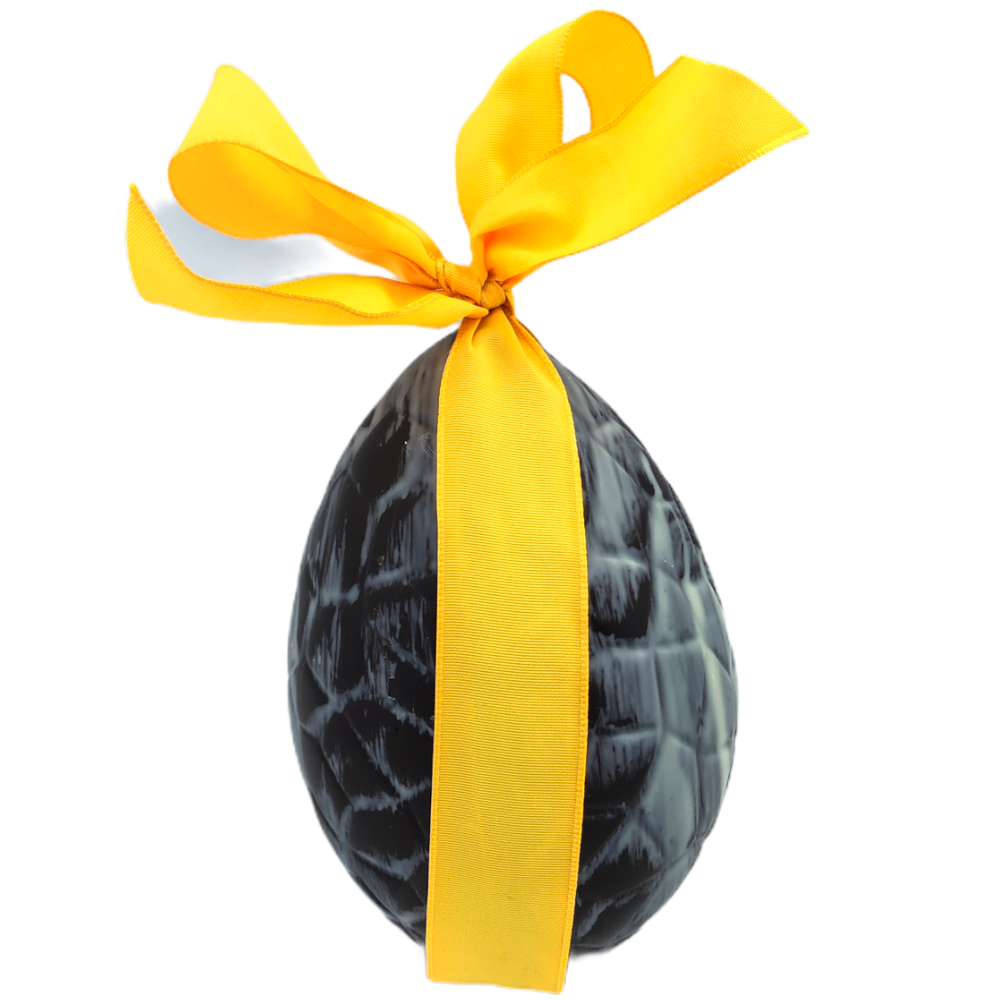 Moulage de Pâques Oeuf craquelé n°3 chocolat au lait (garni) - Confiserie des Arcades