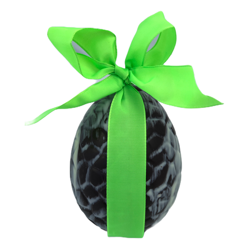 Moulage de Pâques Oeuf craquelé n°3 chocolat noir (garni) - Confiserie des Arcades