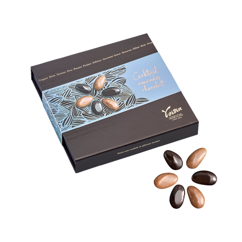 Coffret "Passion" amandes chocolat noir et lait