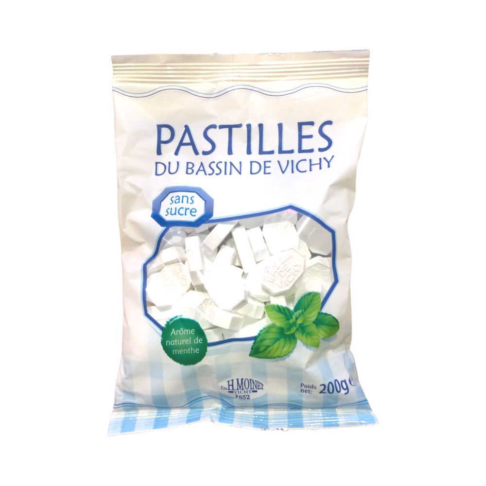 Sachet de pastilles de Vichy à la menthe sans sucre