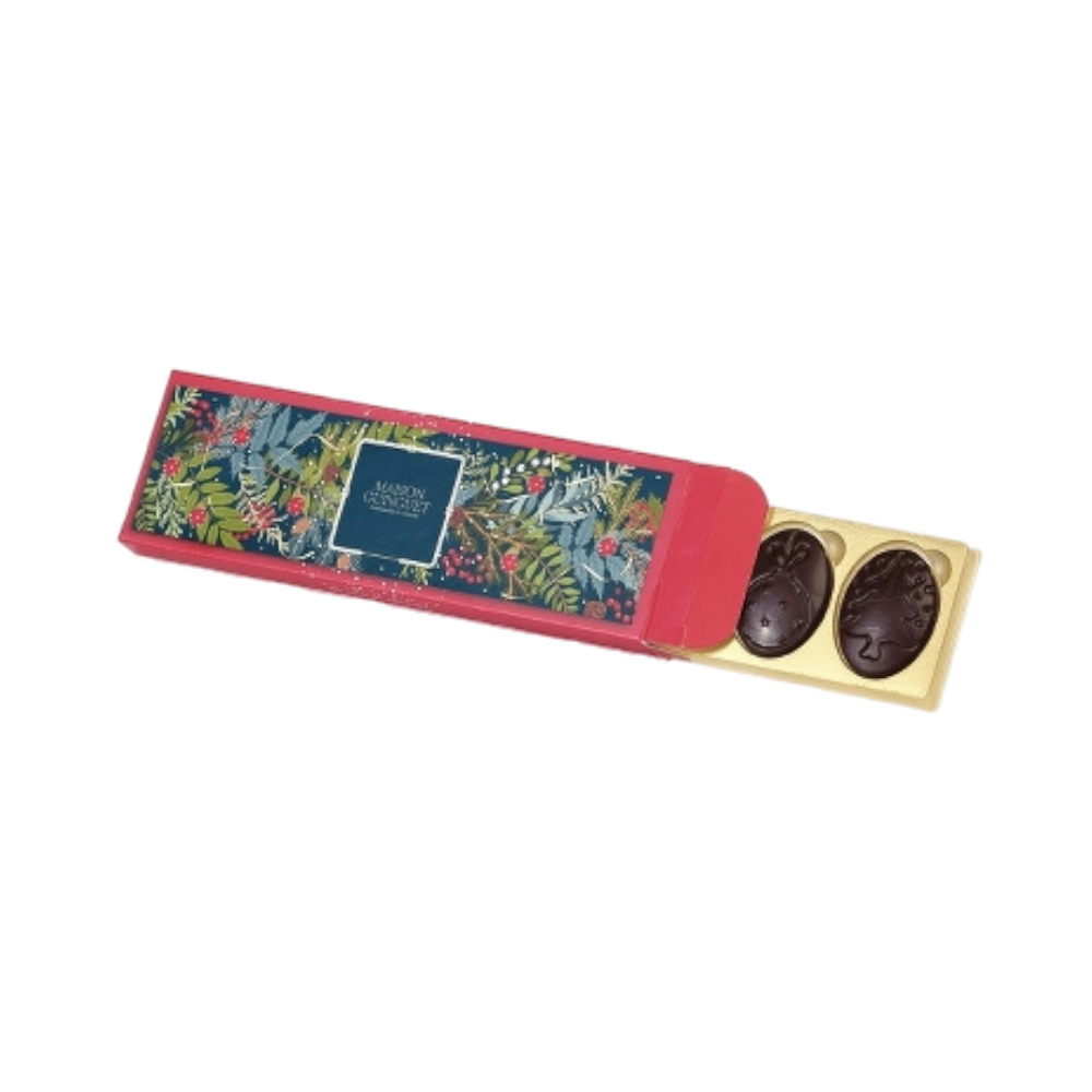 Etui de 5 chocolats de Noël fourrés