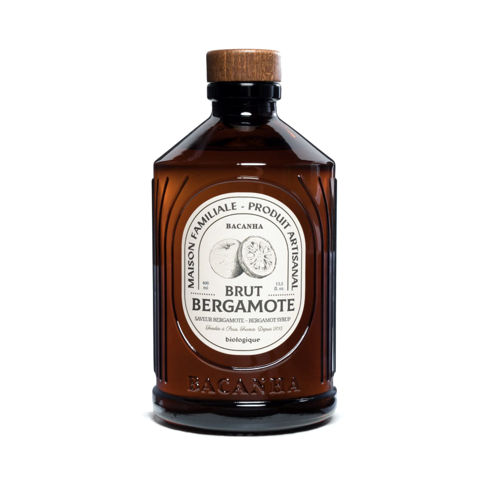 Sirop brut de bergamote bio Bacanha, bouteille de 400 ml