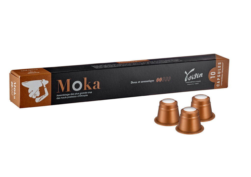 Café moka saveur chocolat capsules compatibles Nespresso® - Maison