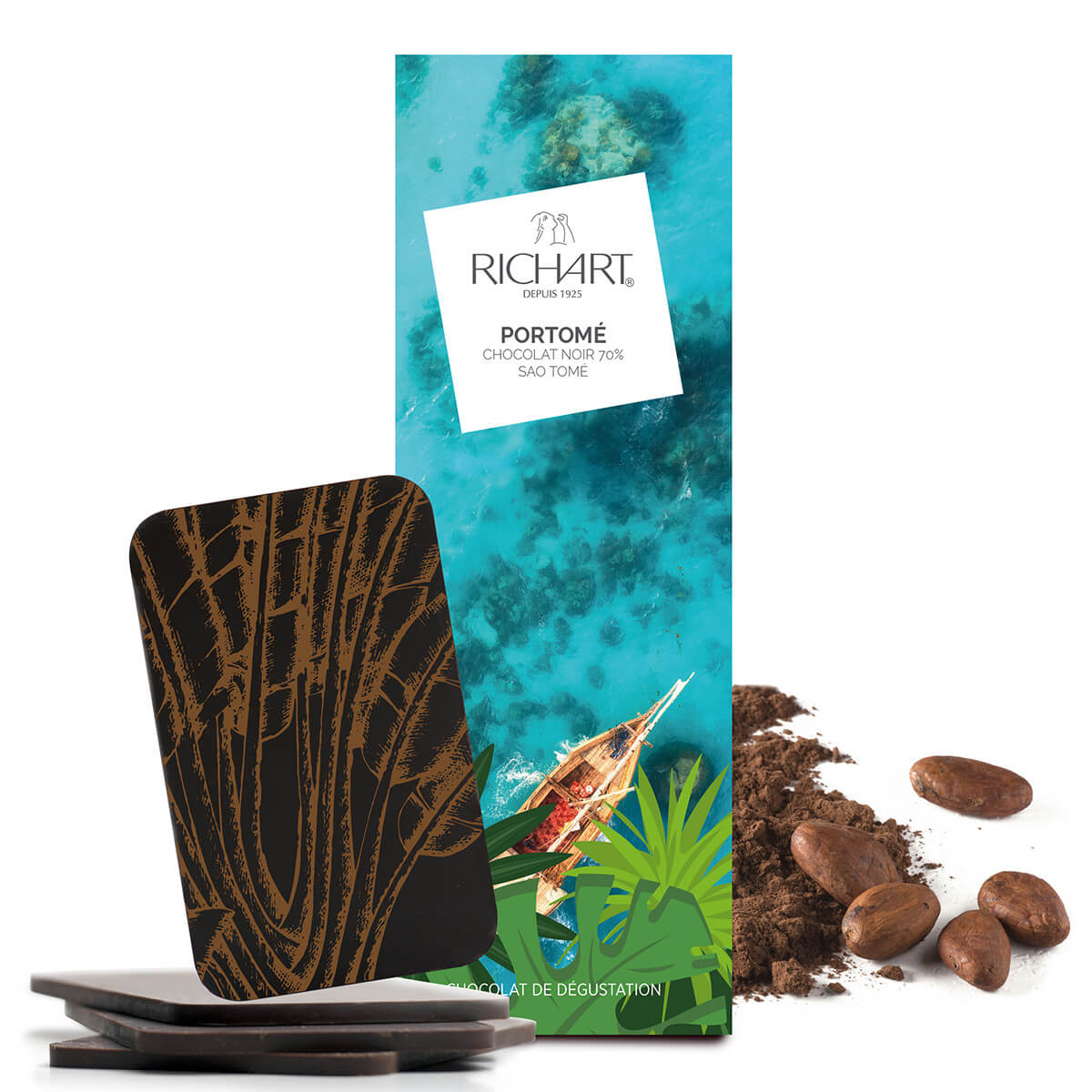 Tablette-écrin Portomé (chocolat noir 70% Sao Tome)