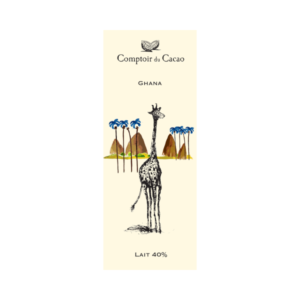 Tablette "LA ROUTE DES ORIGINES" Ghana chocolat au lait 40%