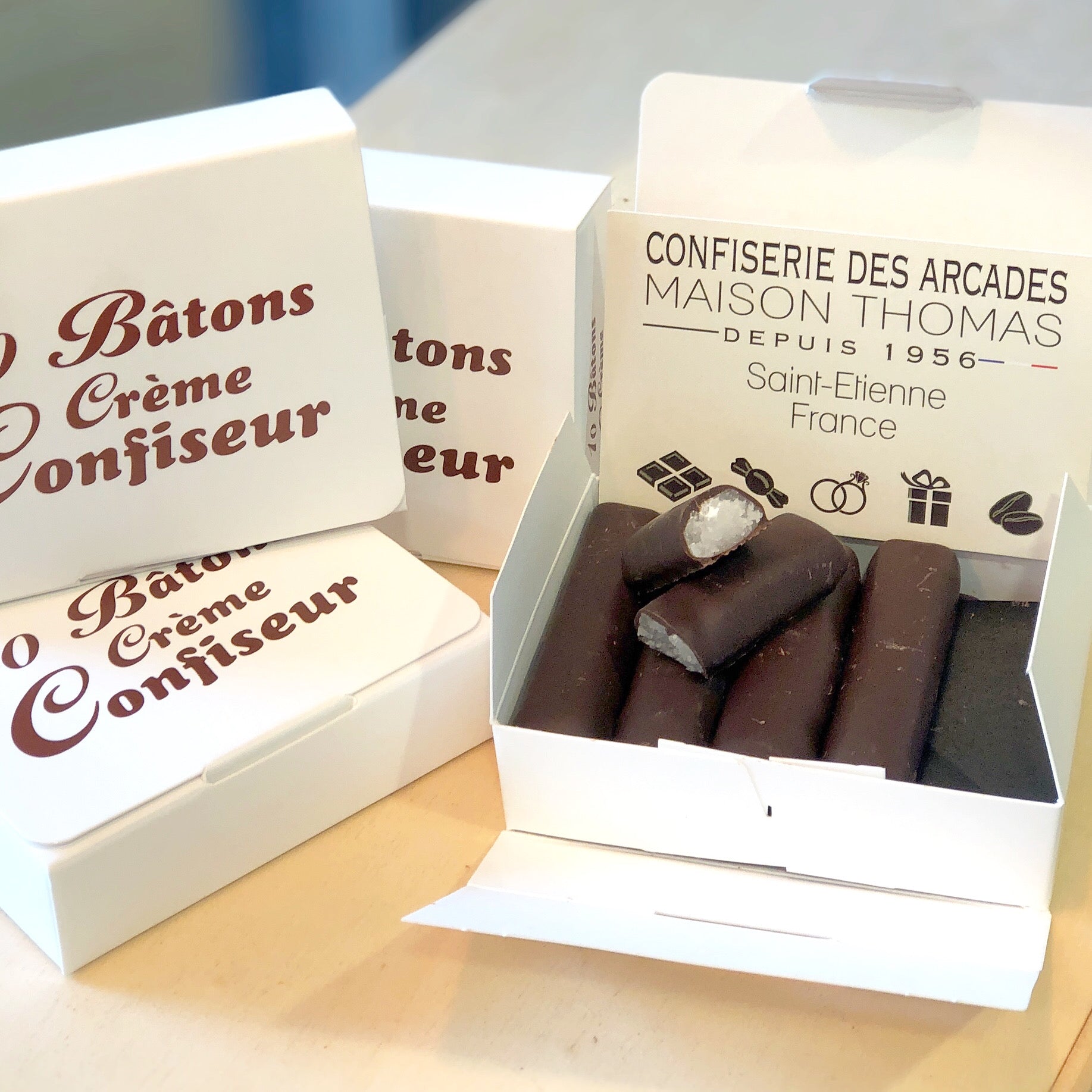 Boite de 10 bâtons crème confiseur - Confiserie des Arcades