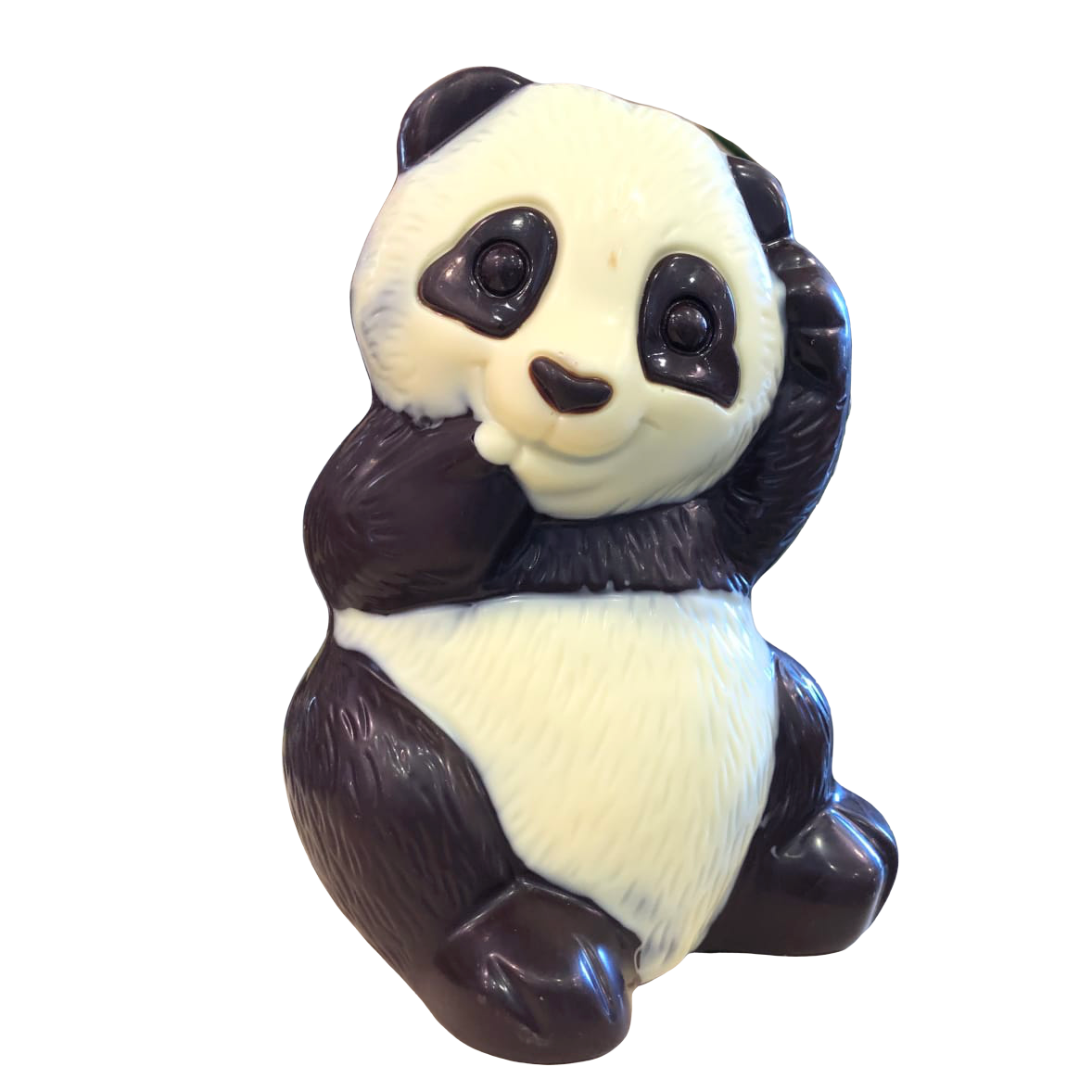 Moulage de Pâques Panda Géant en chocolat noir (garni) - Confiserie des Arcades