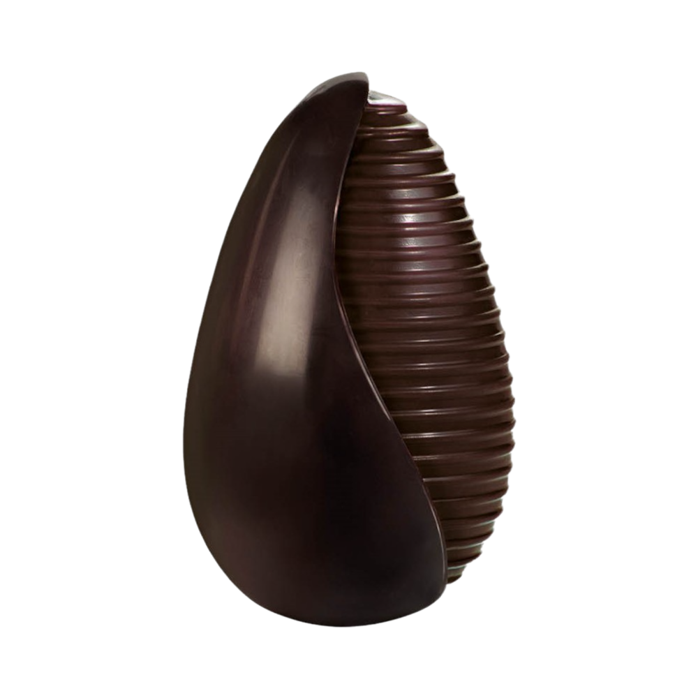 Oeuf design chocolat noir (garni) - Confiserie des Arcades