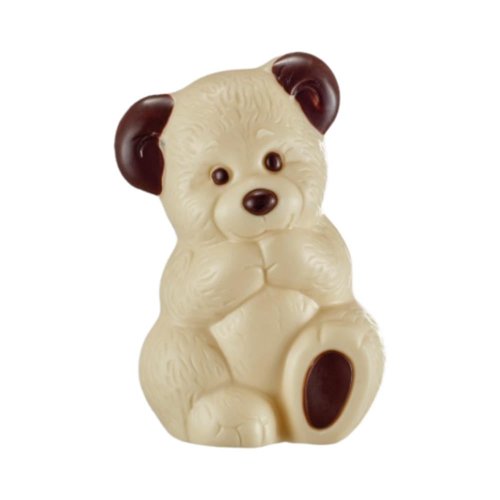 Moulage de Pâques Ourson chocolat blanc - Confiserie des Arcades
