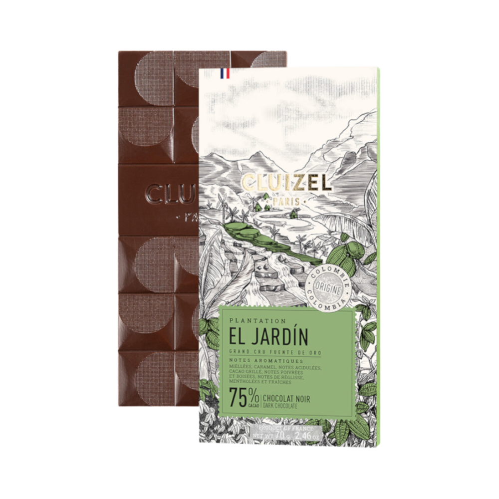 Tablette de chocolat noir "Grande Plantation : El Jardin" - Confiserie des Arcades