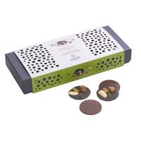 Boite de Mendiants et disques Chocolat noir 64%