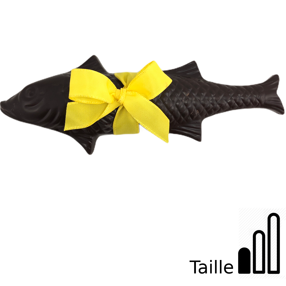 Moulage de Pâques Poisson n°1 chocolat noir (garni) - Confiserie des Arcades