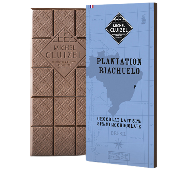 Tablette de chocolat au lait "Grande Plantation : Riachuelo" - Confiserie des Arcades